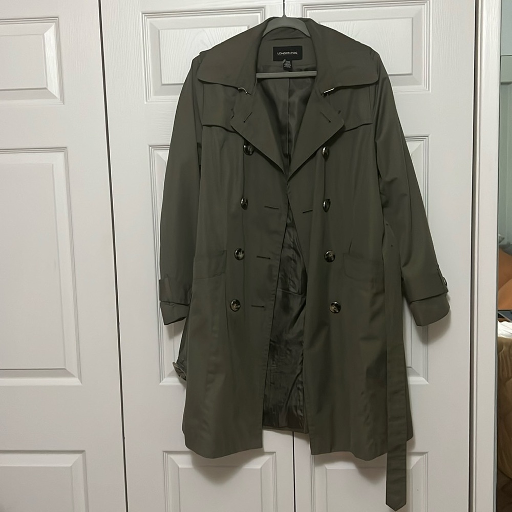 London Fog Olive Green Trench Coat